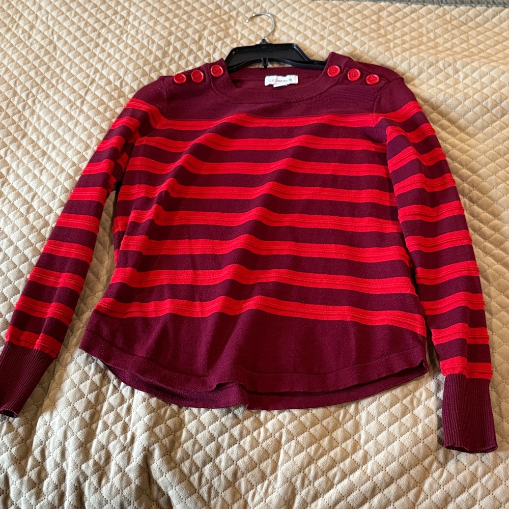 Liz Claiborne Burgundy Knit Top
